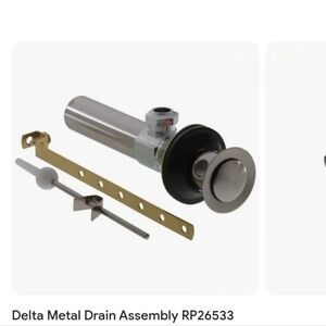 DELTA (Masco) Metallic Chrome Sink Drain Assembly Stopper & Rod